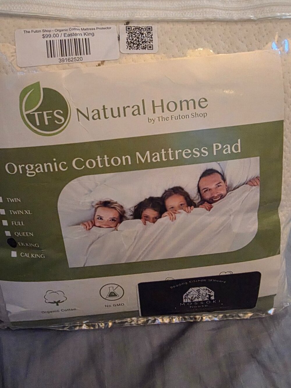 King Mattress Pad Organic Cotton